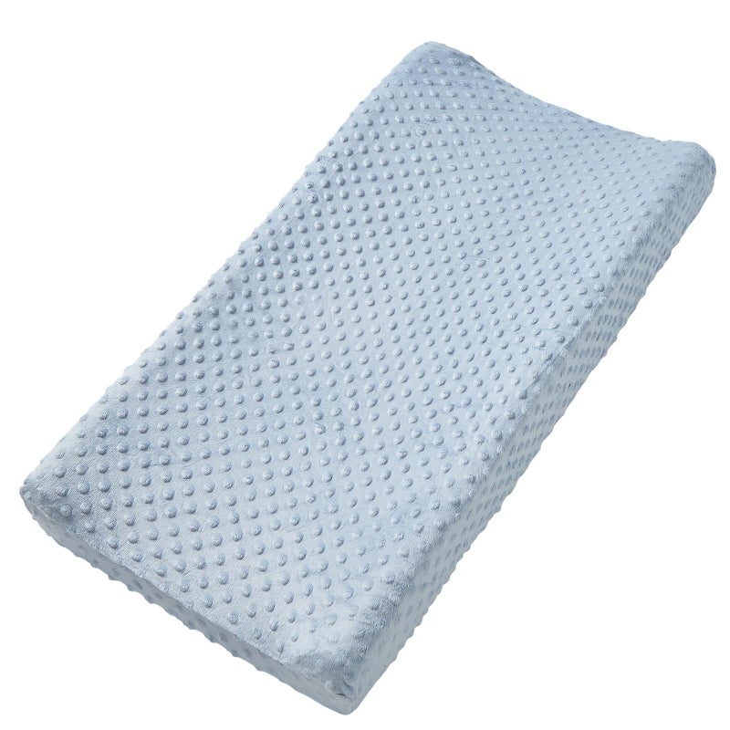 QUENESS Baby Changing Pad Cover, Super Soft Plush Dot Diaper Changing Table Covers for Baby Girls and Boys, Ultra Comfortable, Safe for Babies, Fit 32"/34'' x 16" Pad (SkyBlue) - Image 5